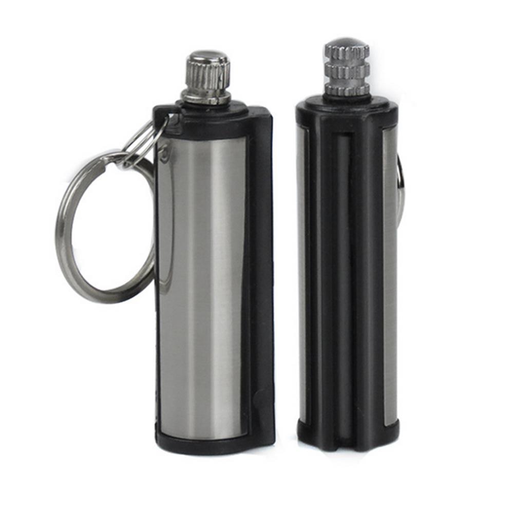 Allume-feu en acier silex randonnée en plein air outils de survie Camping outil de vitesse d'urgence instantané Match briquet porte-clés en plein air: 2pcs