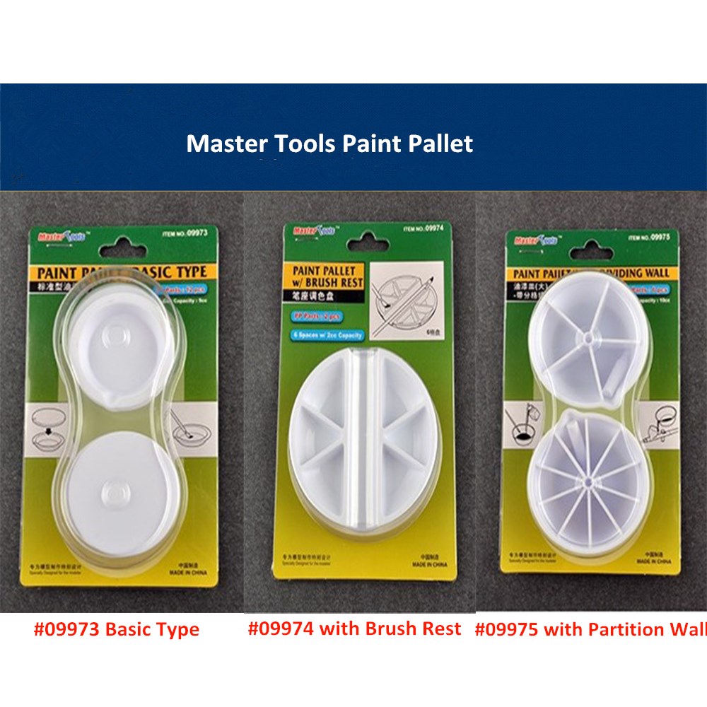 Trumpeter-herramientas maestras 09973 09974 09975, paleta de pintura, con reposabrazos, con modelo de pared de partición, herramienta artesanal para Hobby