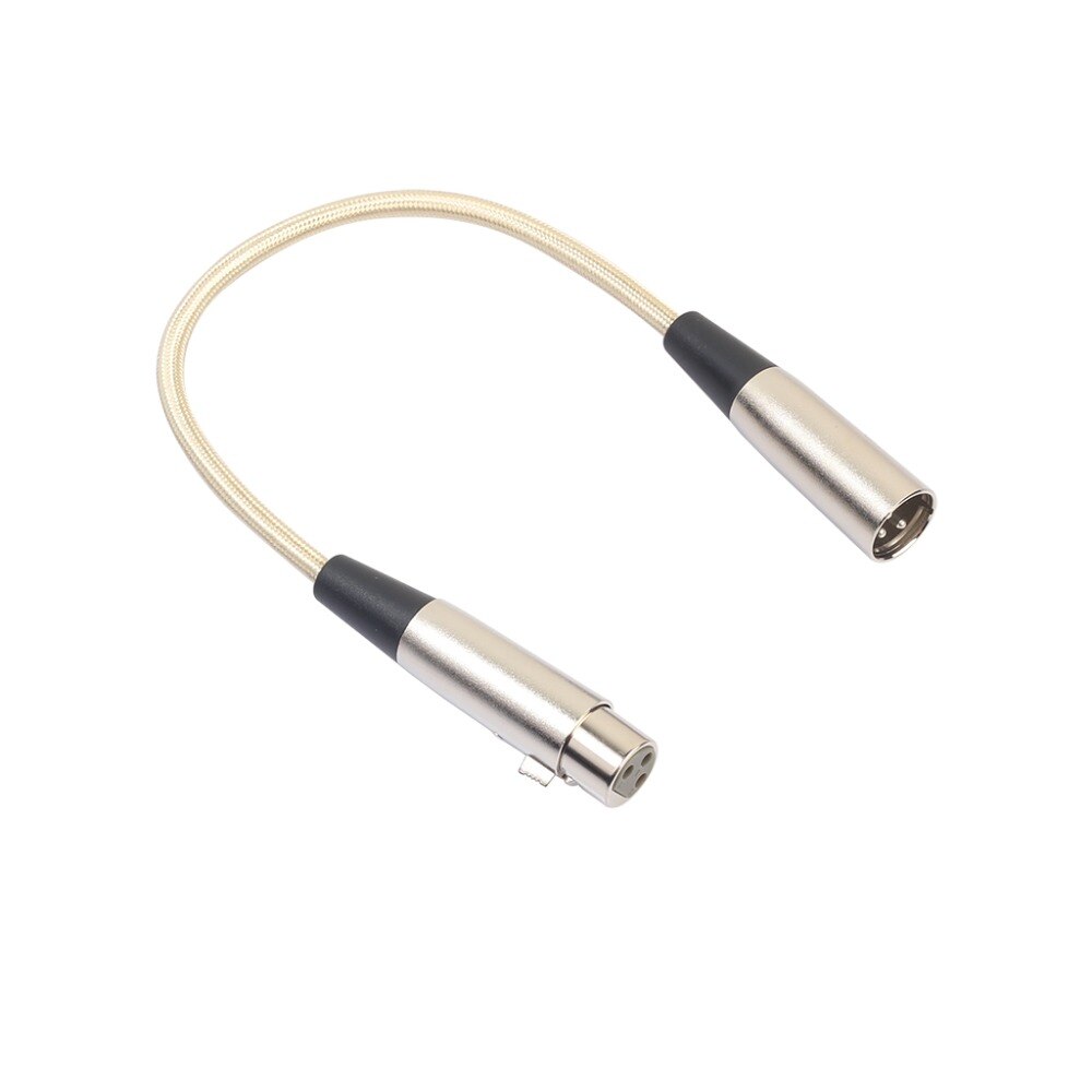 3- pins xlr mannelijke naar vrouwelijke microfoon audiokabel verlengkabel audio gevlochten afscherming microfoonkabel gouden draad lijn 0.3m/1m/1.8m/3m