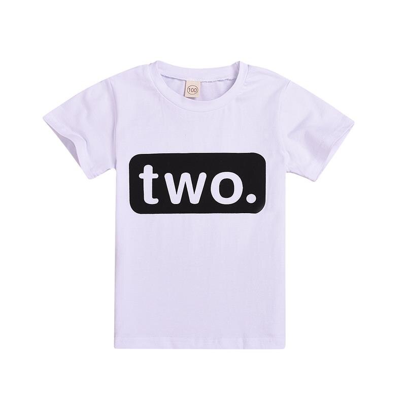 Neue Heiße 2nd Geburtstag Jungen T-Shirt 2 Jahre Alten Kleinkind Kinder T Outfit Zweite Zwei t-Shirt Party Kleidung: white / 24M