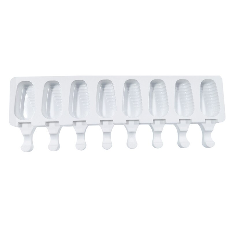 Mold Stripe Silicone Ice-Pop Molds 2/4/8 Cavities Homemade DIY Ice Cream Maker Reusable Easy Release: E08