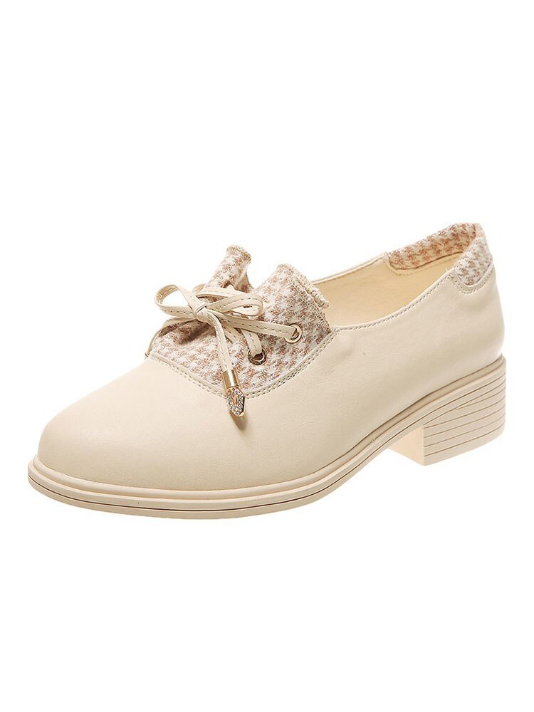 Enkele Schoenen Vrouwen En Najaar 3Cm Hoge Hakken Dikke Hakken Vrouwen Schoenen Populaire Schoenen casual Schoenen: Beige / 39
