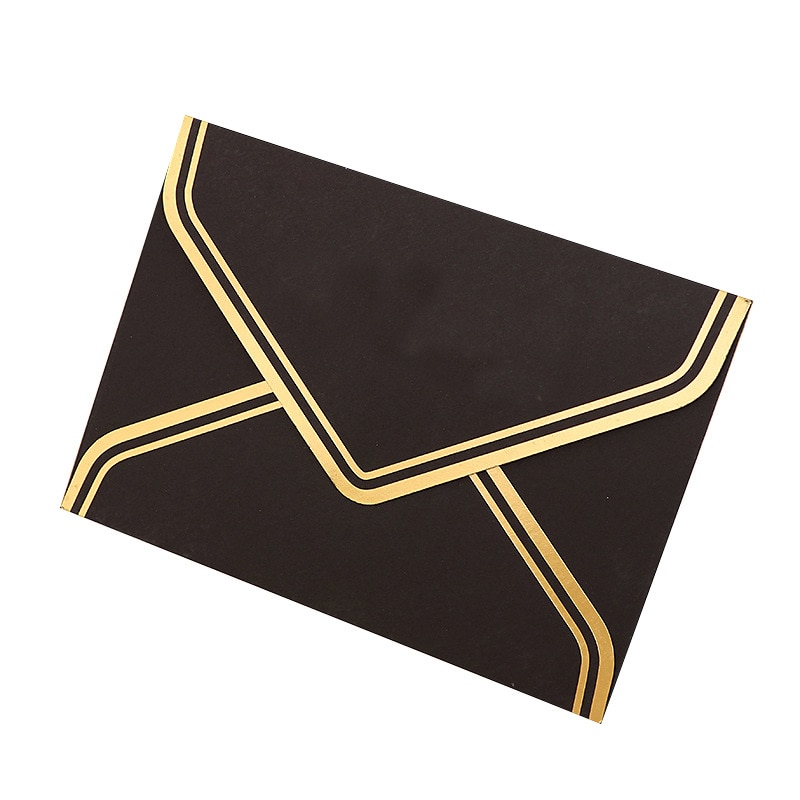 10 pcs/lot Vintage Gold Blank Kraft Paper Envelopes Wedding Party Invitation Envelope Greeting Cards Envelope 17.5*12.5cm