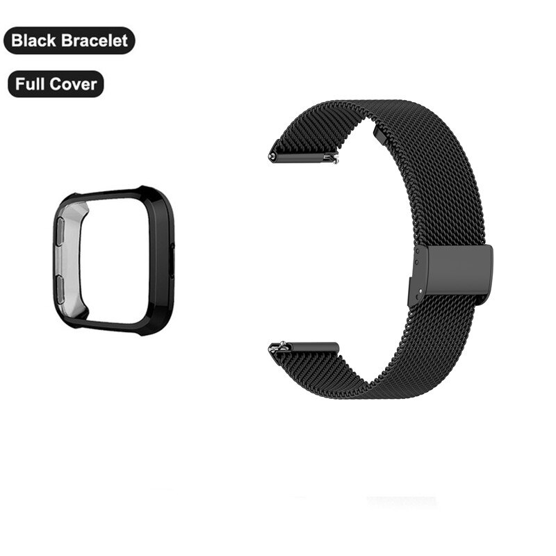 Milanese Strap Für fitbit versa 2 Band Metall Armband Mit Fall fitbit versa lite 1 Armband Protector Für armband Zubehör: 2 / fitbit vesa 2