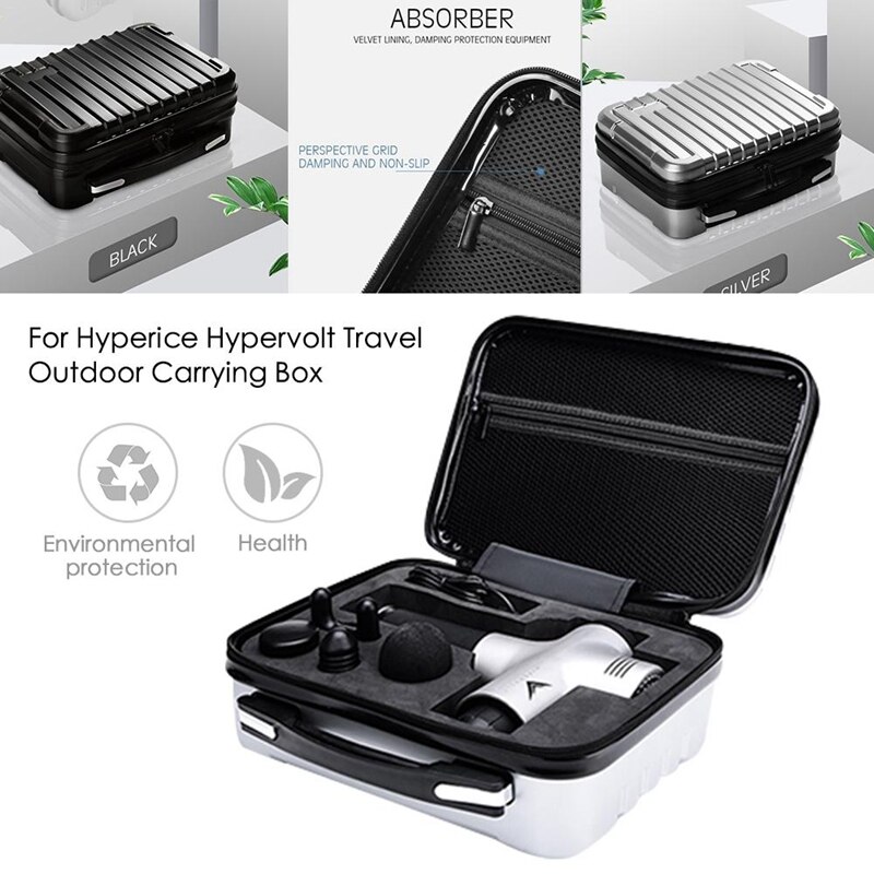 Mala portátil caso escudo para hyperice hypervolt massagem vara caso difícil à prova de choque armazenamento caso de viagem