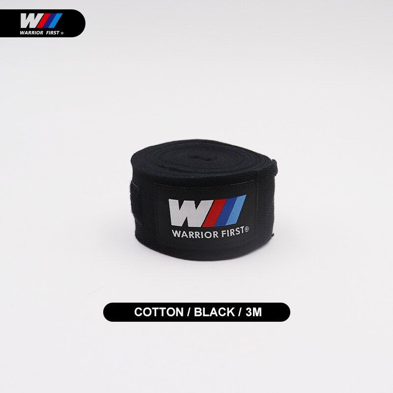 2 teile/paket 3M/5M Länge 100% Baumwolle Boxen Hand wickelt MMA Muay thailändisch trete Boxen boxbandagen Für Ausbildung Bandagen: 3m-Schwarz