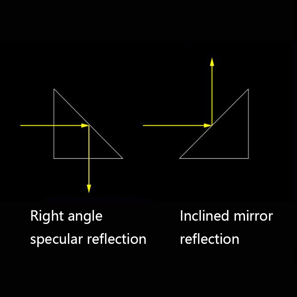 Mirror Reflecting prism Isosceles right angle optical glass visual angle Detection prism Reflecting slope 90° 30x30x100mm