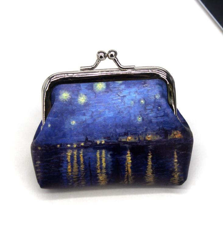 Vintage Coin Purse Wallet Women Famous Oil Painting Small Wallet Hasp Clutch Bag Good Women's Mini Purses: 4