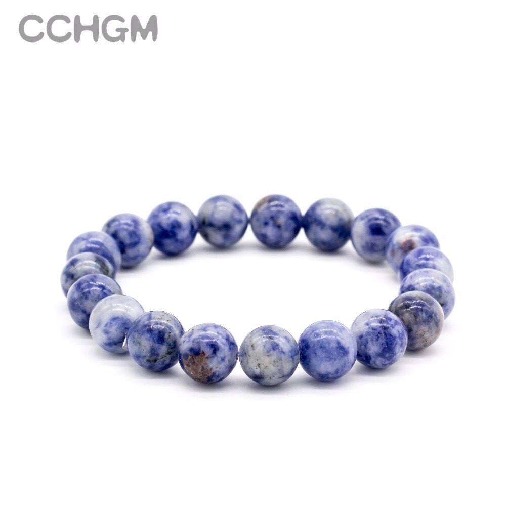 naturel point blanc bleu-veine Sodalite perles de pierre bracelets pour femme perles rondes bracelet bijoux pendentif bijoux vintage