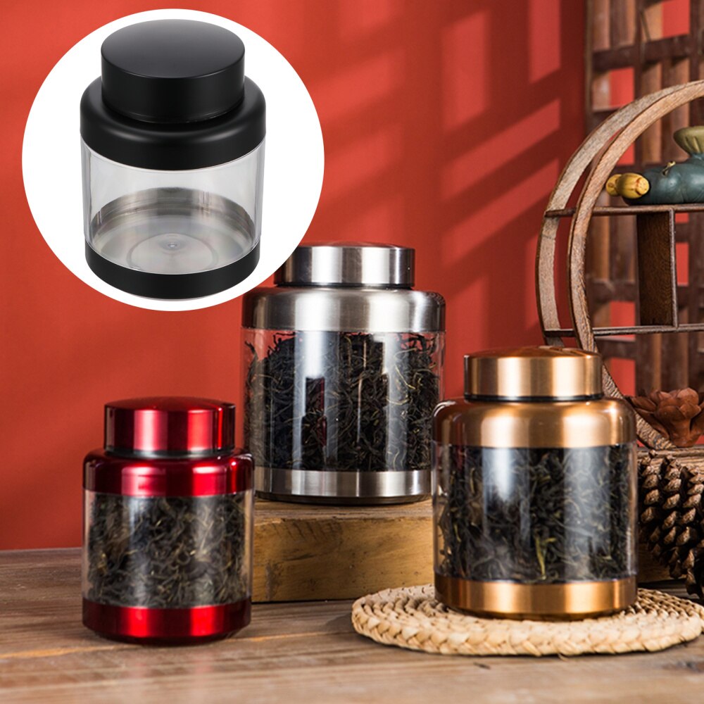 Stainless Steel Storage Jar Transparent Airtight Canister Empty Storage Tank