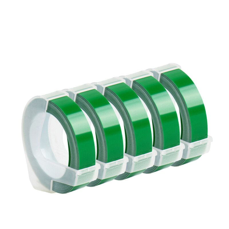 Red Embossing Label Maker with 6mm 9mm label maker tape for MOTEX E101 Mini Alphabet printing machine Typewriter Label Printer: 5pcs green tape