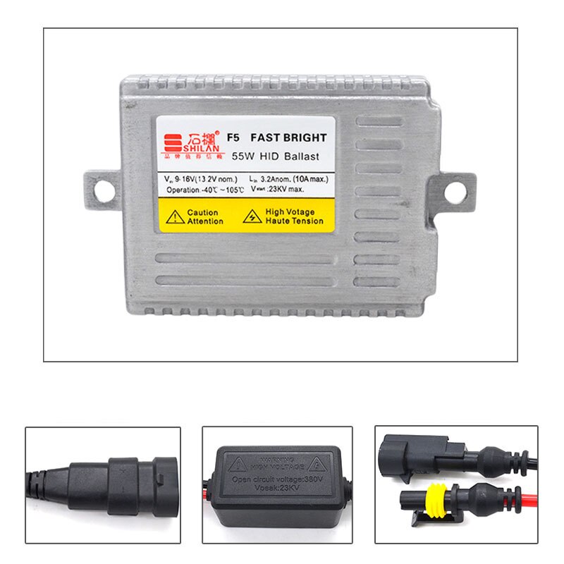 Hidlt 1pc 55w f5 ac gjemte seg xenon ballast hurtigstart digital blokker reaktor til bil gjemte seg xenon frontlykt sett  h1 h3 h7 h11 9005 9006