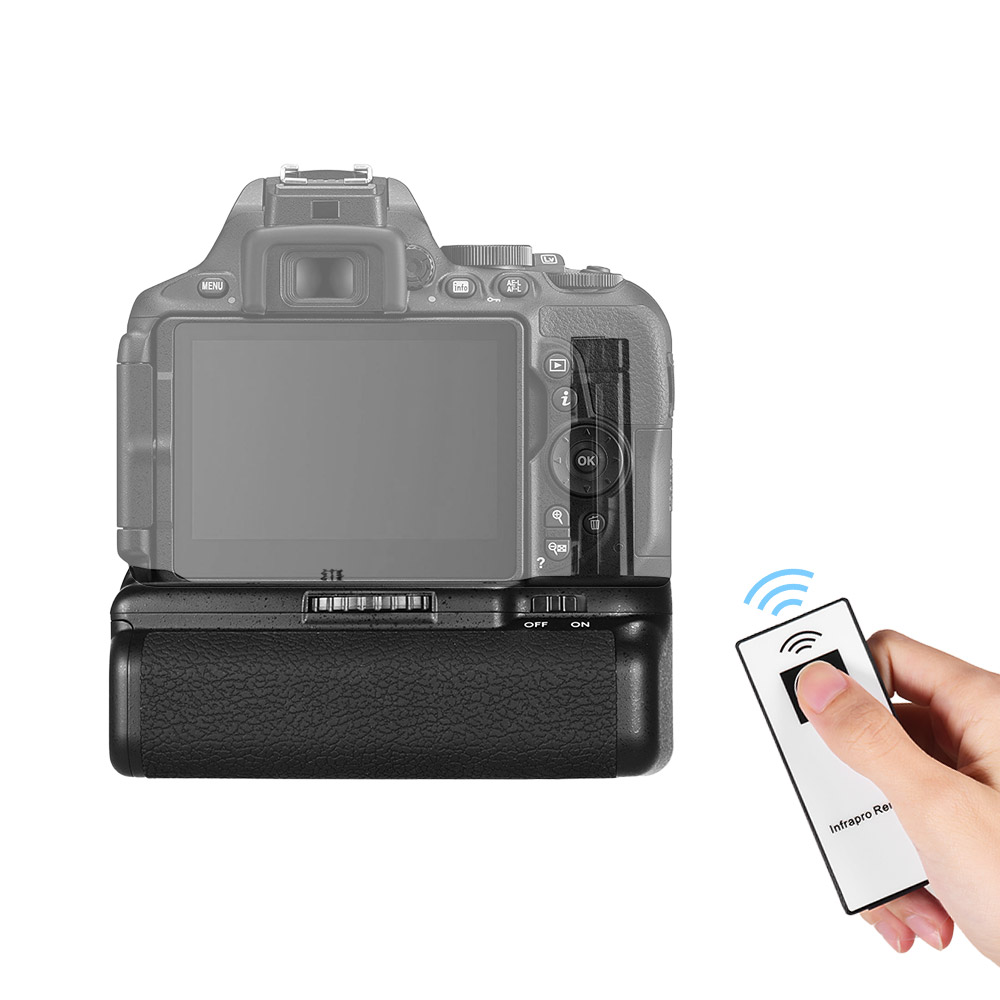 Andoer Camera Verticale Batterij Grip Houder Fotografie Voor Nikon D5500 D5600 Dslr Camera EN-EL 14 Batterij Aangedreven Ir