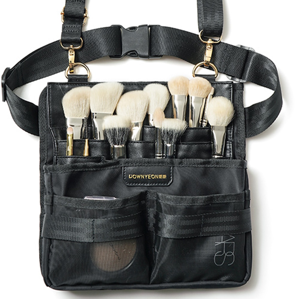 Rownyeon Make-Up Borstel Wast Belt Bag Pouch Make-Up Tas Borstels Organizer Bag Voor Pro Make-Up Artist Haar Make-Up (Alleen zak)