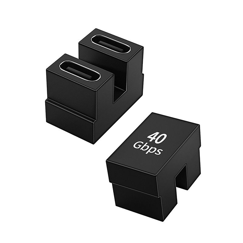1PC USB Type-C Adapter 90 Degree Quick Charge Converter Male To Female PD Data Transfer for Macbook 40Gbps High Speed Adapter