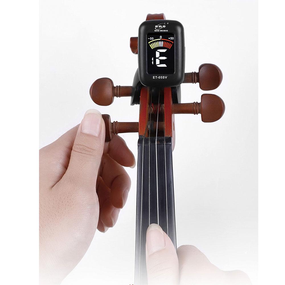 Eno  et05v viuluviritin mini elektroninen näytön viritin viululle alttoviulu sello clip-on viritin kannettavat digitaaliset viulun osat