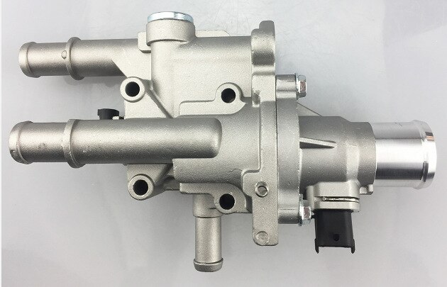 Boîtier en aluminium pour Chevrolet Cruze Sonic Aveo, boîtier de refroidissement, Thermostat, 251922, 251919928, 55579951, assemblage avec capteur: Gray Frosted