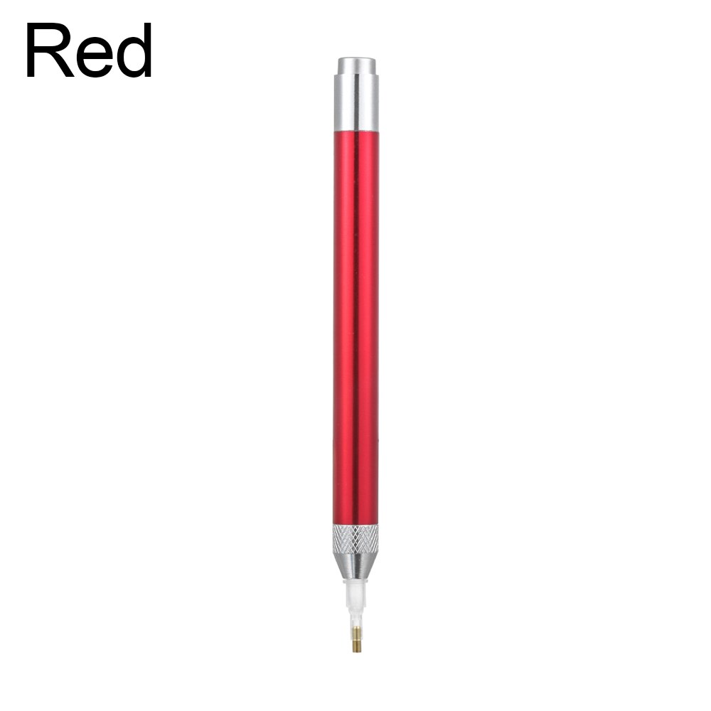 Pluma perforadora de punto de iluminación, herramienta de pintura de diamante 5D, plumas perforadoras de diamante de cristal luminoso, accesorios de costura para bordado artesanal DIY: Single head Red