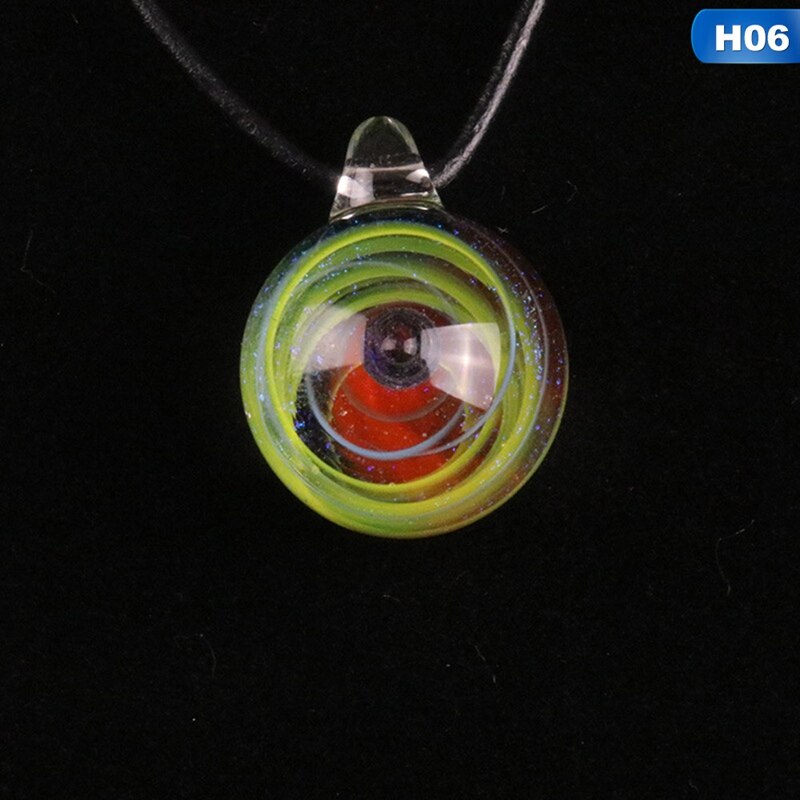 2019 Creativo Pianeta di Cristallo Stelle Sfera di Vetro Galaxy Modello di Catena In Pelle Pendenti con gemme e perle Collana Galaxy Bella Collana