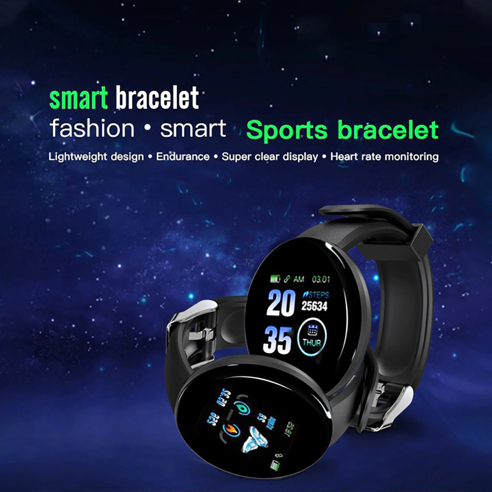 D18 montre intelligente Sport Fitness Tracker Bracelet intelligent fréquence cardiaque pression artérielle Bluetooth Smartwatch santé Bracelet étanche