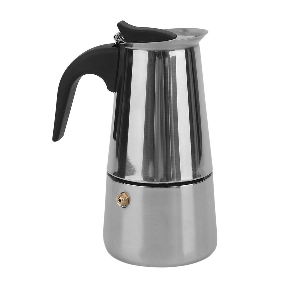 Draagbare Mokka Koffiezetapparaat Rvs Koffie Percolator Home Office Mokka Pot Duurzaam Express Espresso Maker