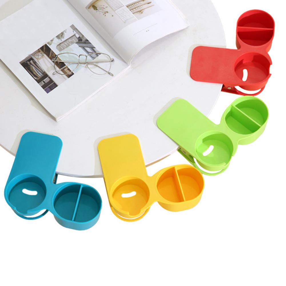 Convenient Bottle Stand Clamp Adjustable with Storage Case Flexible Office Storage Cup Holder Clip