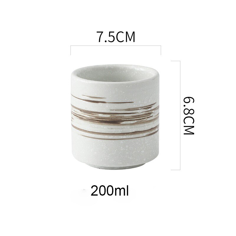 LUWU Japanese Ceramic teacup water cup handmade chinese kungfu teacup drinkware 200ml: Style E