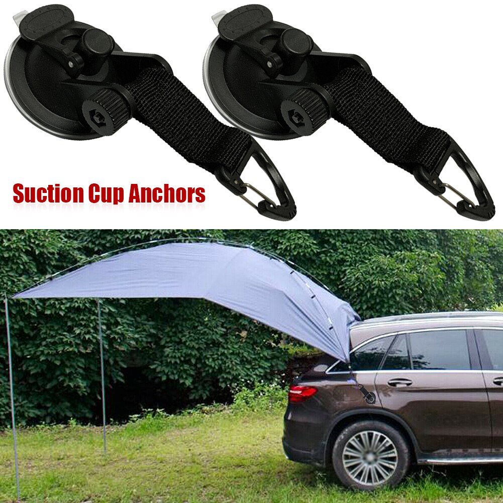 4 teile/satz Auto Zelt Saugnapf Haken Saugnapf Anker Mit Sicherung Haken Camping Tarp Einfach Installieren