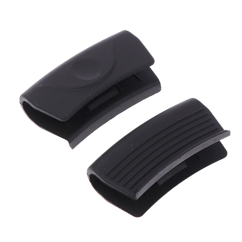 2Pcs Grip Siliconen Pot Houder Mouw Pot Handschoen Antislip Pot Handvat Cover Grip Keuken Tool Te Voorkomen brandwonden Beschermhoes: Black
