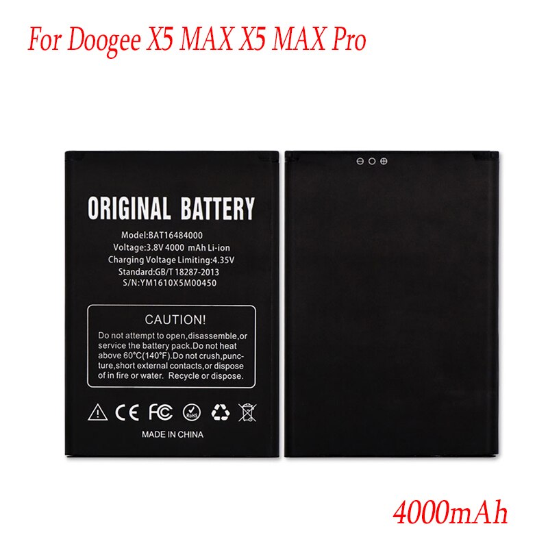 Batería para teléfono Doogee X5 MAX X5 MAX Pro X30 X50 X7 X7 Pro, para Doogee X5 X5 Pro X5S X6 X6 pro T3 Y100 Plus: X5 MAX X5 MAX Pro