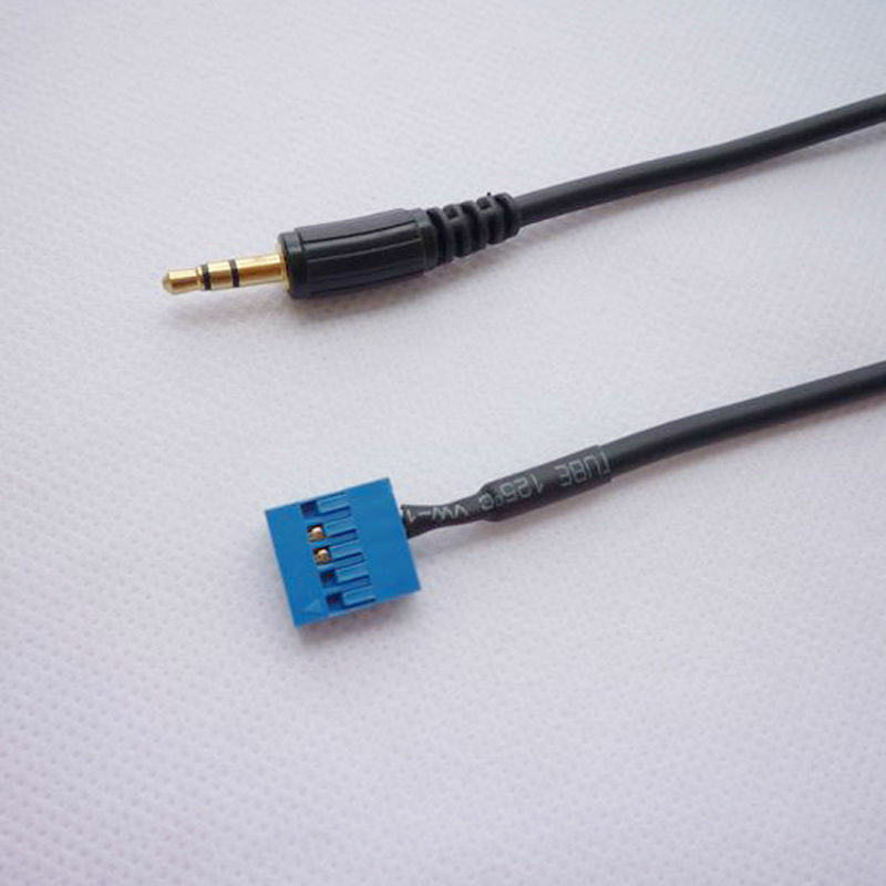 Adaptador de Cable de entrada auxiliar para coche, 1 unidad, 10 pines, interfaz de Radio para BMW E46 1998-2006, Cable auxiliar para automóvil