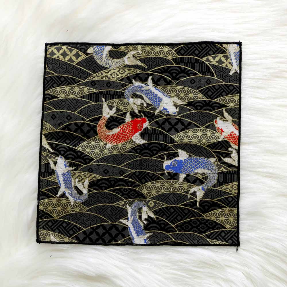 Serviette de poche Style japonais et vent en coton tissu fait à la main Satin bronzant vagues de papillon mouchoir de fleur de cerisier: 8