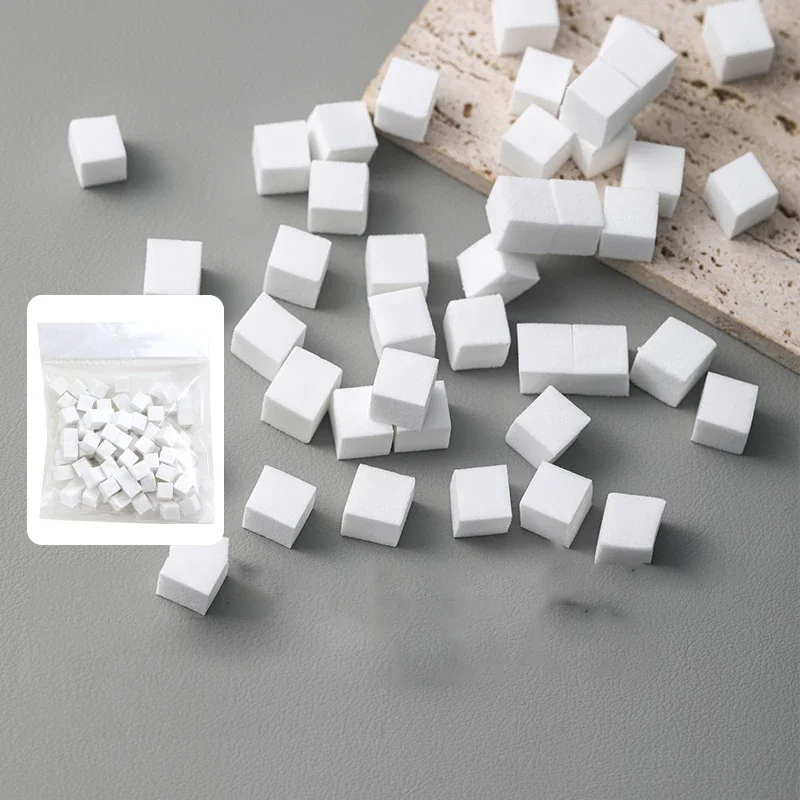 Ensemble d'éponges carrées pour Nail Art, 50 pièces, pinceaux dégradés, de vernis Gel, stylo à saisir, fournitures de manucure 229w: Bleu profond