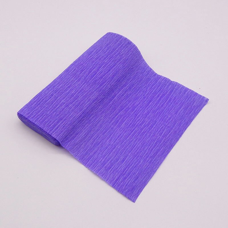 15*250cm Decorative Origami Crinkled Crepe Paper Craft DIY Flower Make Wrapping Fold Scrapbooking Party Backdrop Decoration: Purple
