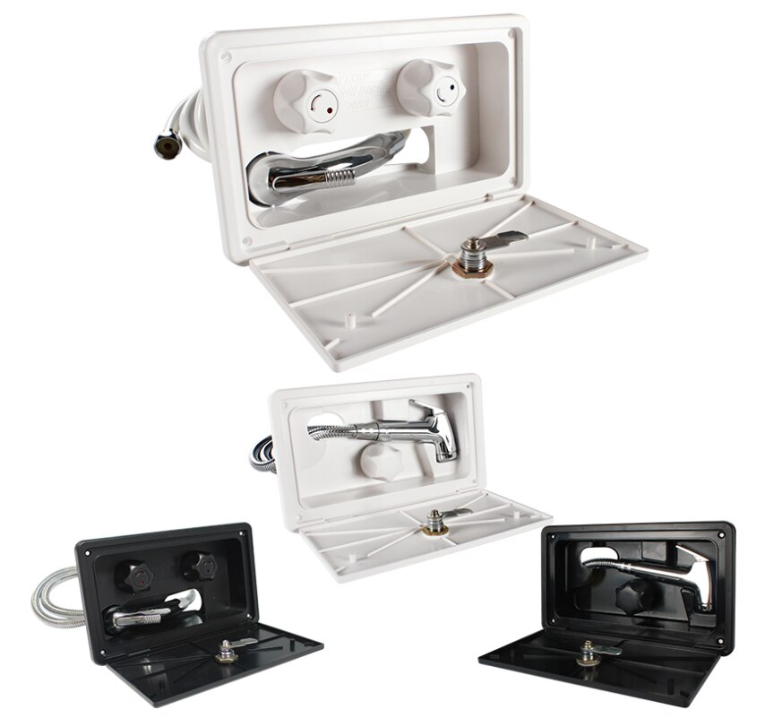 White Shower Outside RV, Cold and Switch, Pullout... Grandado