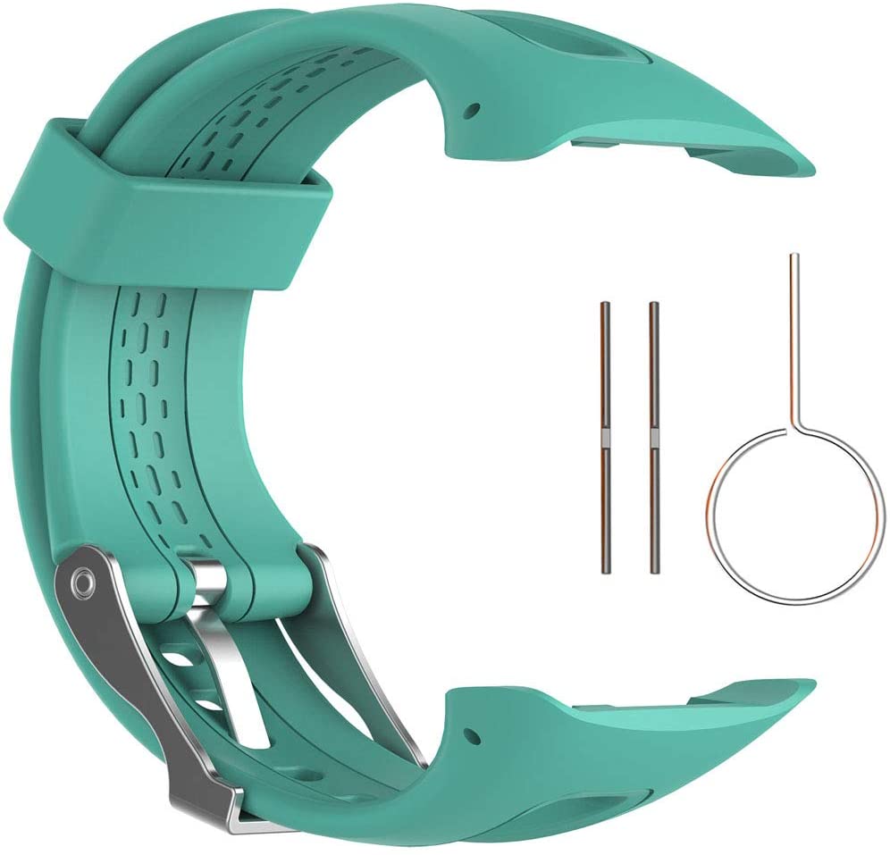 Bracelet de rechange en Silicone souple pour montre Garmin Forerunner, GPS, 10 15: Teal / S size