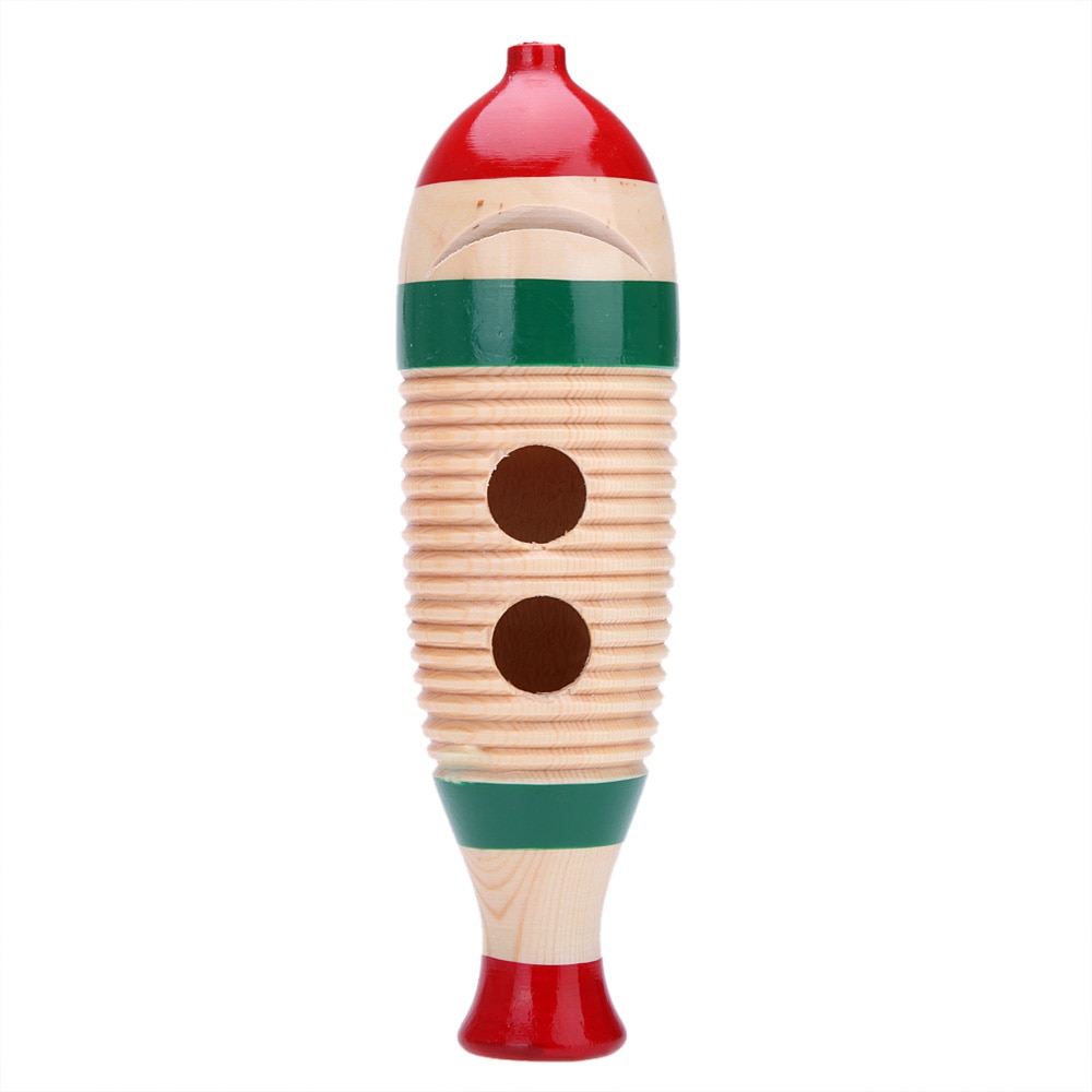 Instrument de Percussion en bois Guiro en forme de poisson coloré pour enfants