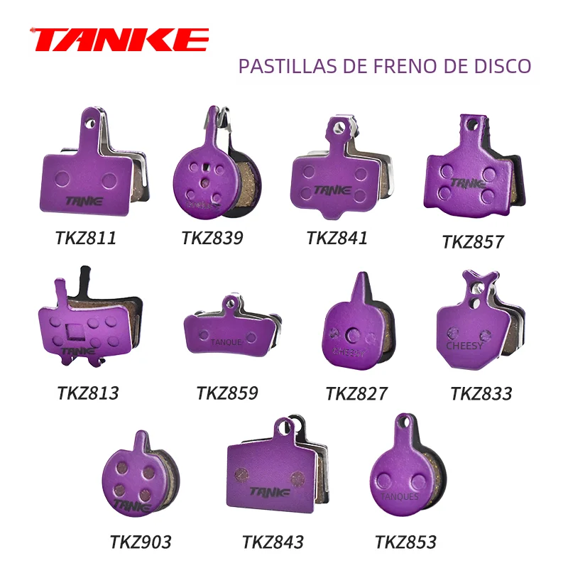 TANKE MTB Semi Metal BIke Brake Pads Quiet For Bicycle Disc Brake M8020 M6100 MT200 Guide Code E9 DB ER MT4/6 Cycling Bike Part