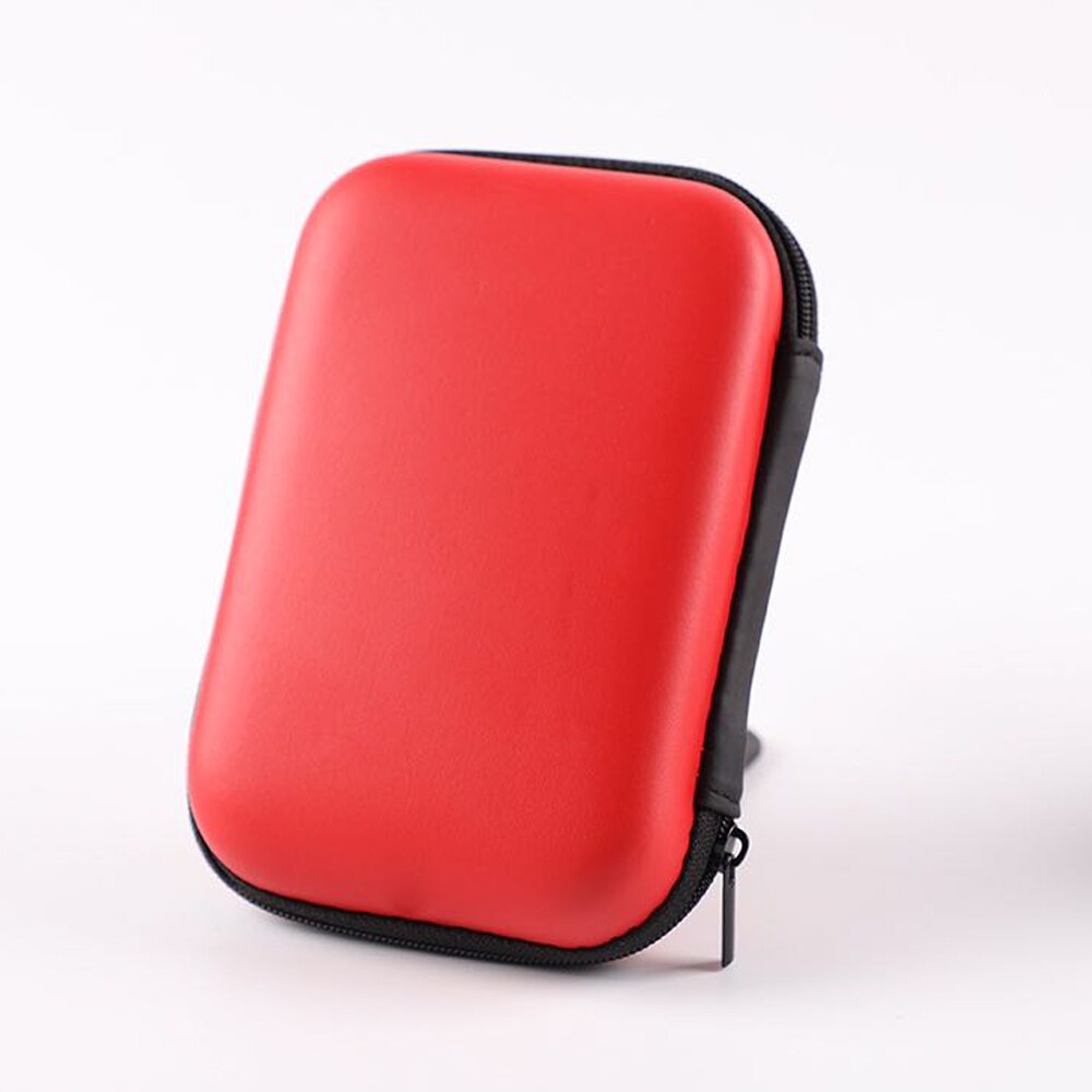 EVA HDD Lagerung Tasche Festplatte Disk Fall SSD Solid State Disk Schutz Fall Für Externe 2.5 ''Festplatte kopfhörer: Red