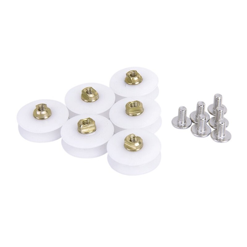 6 pcs Vervanging Douche Deur Roller Runner Wiel Diameter 22.5mm