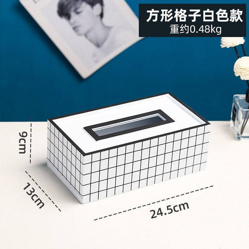 Simple Wooden Tissue Box Container Hollow Napkin Storage Box Home Office Restaurant Desktop Decor Tissue Dispenser Organizer: Lattice