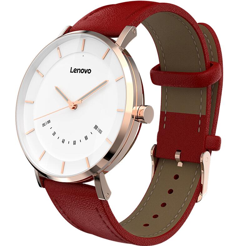 Originalt lenovo ur s smart ur stil business fritid vandtæt kvarts ur til kvinder smartwatch: Rød