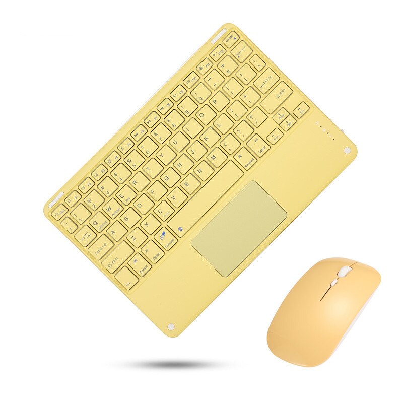 Tastatur für iPad Xiaomi Samsung Huawei Tablet Tastatur für iPad 10,2 7th 8th 9th Gen iPad Pro 11 iPad air 4 tastatur: yellow keyboard M