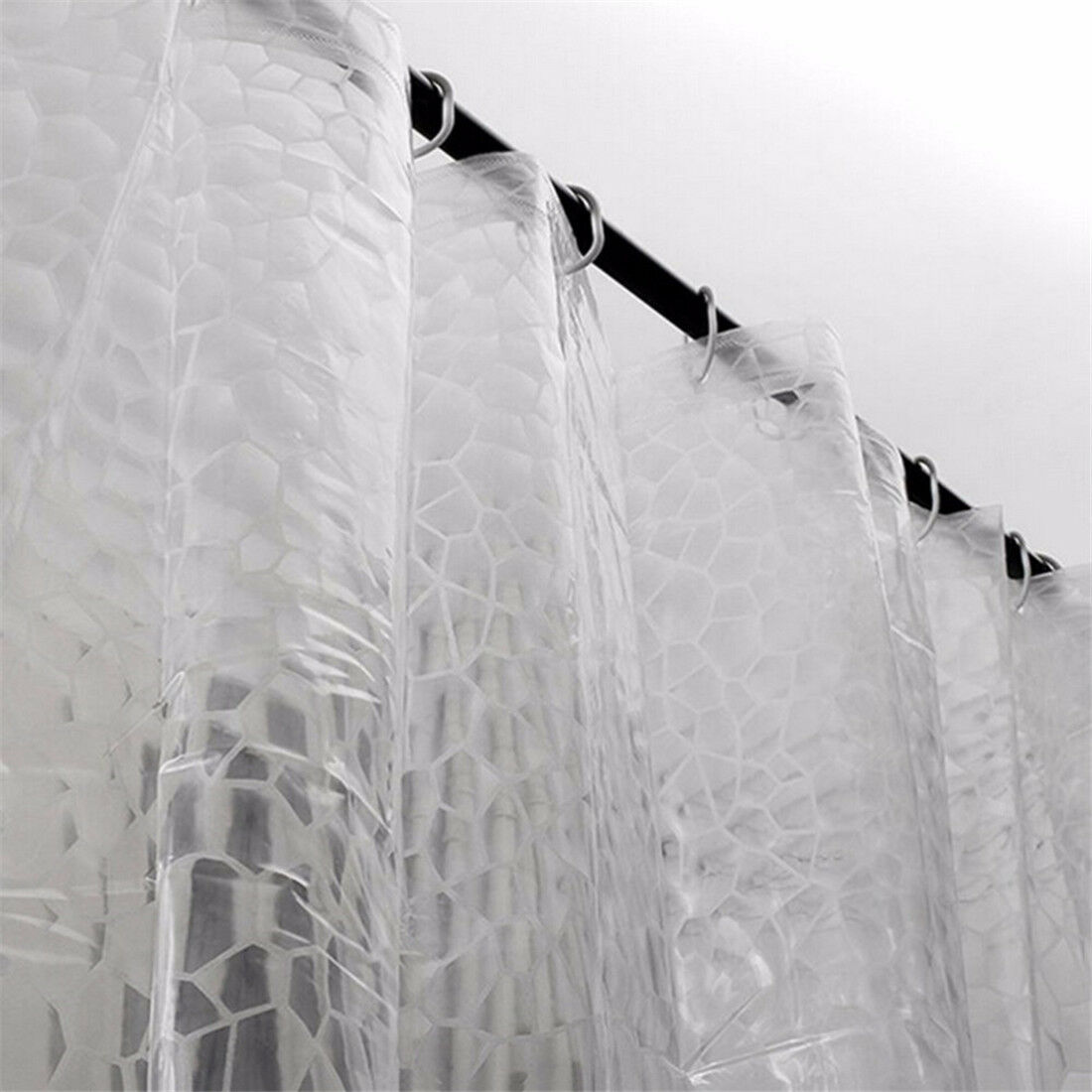 Wasserdicht 3D Badezimmer Dusche Vorhang Transparent Bad Vorhang mit Haken Verdickt Bade Sheer Breite Bad Vorhang