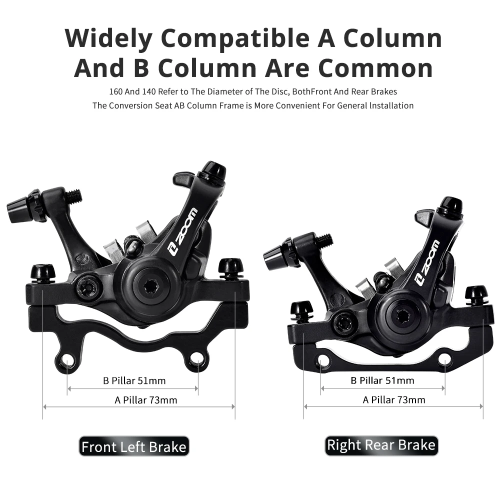 ZOOM DB-680 Bilateral Caliper Disc Brake Dual Piston Mountain Bike Alloy Cable Brake Bicycle Accessories Line Pulling Brakes