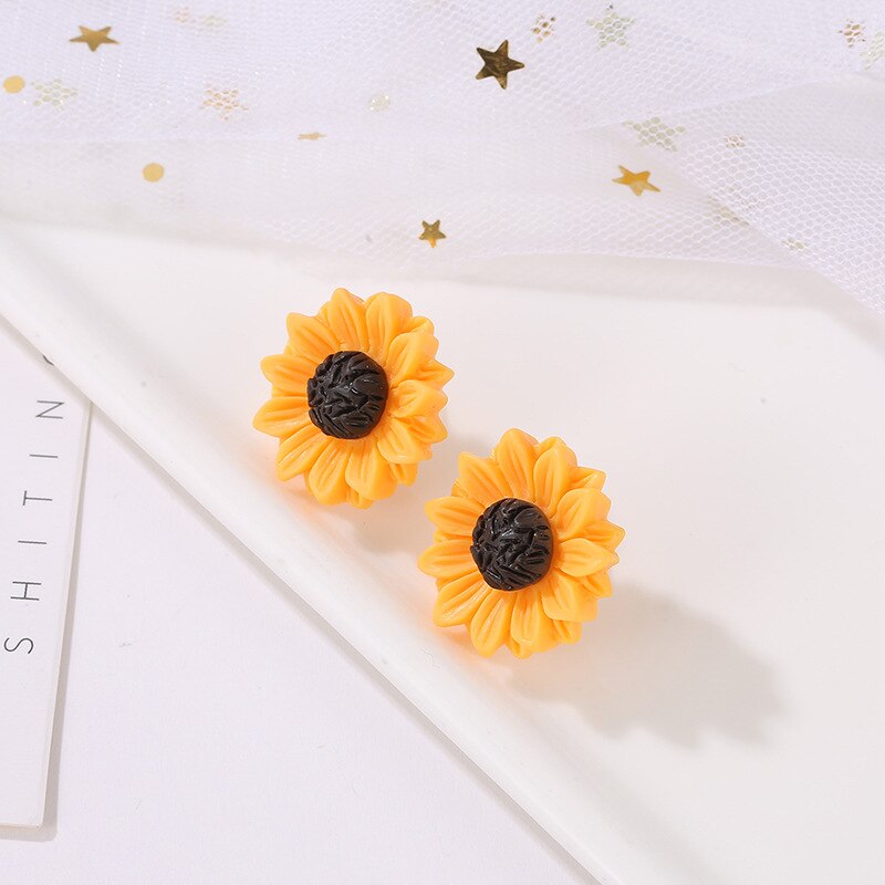 Sunflower Earrings Stud for Women Girls You are my Sunshine Jewelry Sun Flower Statement Earring Bridesmaid