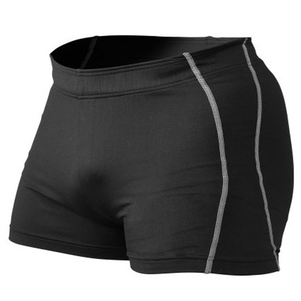 MUSCLE ALIVE Board Shorts For Men Bodybuilding Fitness Gyms Short Pants Bottom Spandex Polyester Black Red Orange Size M L XL: Black / XL