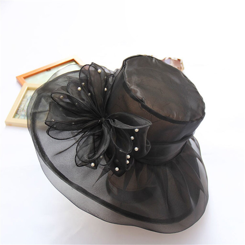 Sombrero Vintage para mujer, sombrero para , boda, novia, vacaciones, gorros para citas, para chicas y amigas: Black