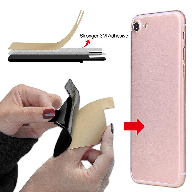 Dubbele Zak Elastische Stretch Siliconen Mobiele Telefoon Id Credit Kaarthouder Sticker Universal Wallet Case Card Houder Voor Telefoon