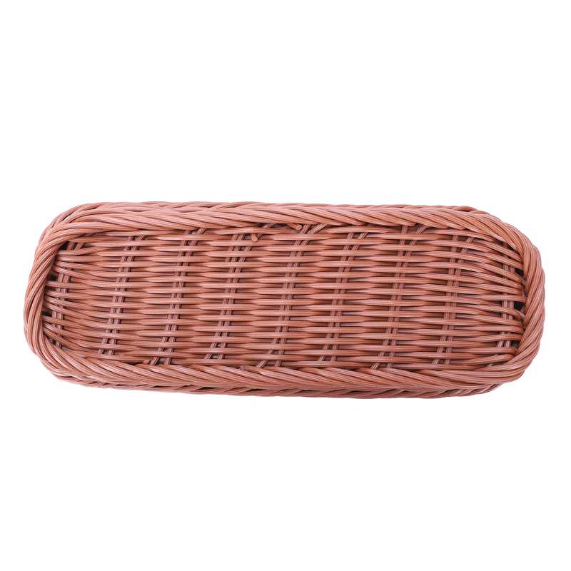 2pc rattan plast kurv bestik kurv rektangulær opbevaring boks bestik gaffel spisepinde brød kage frugt opbevaring